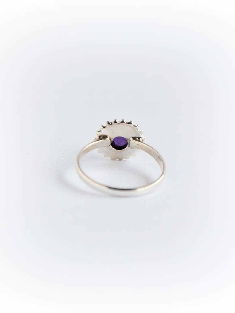 Anillo Sol Piedra Amatista 4
