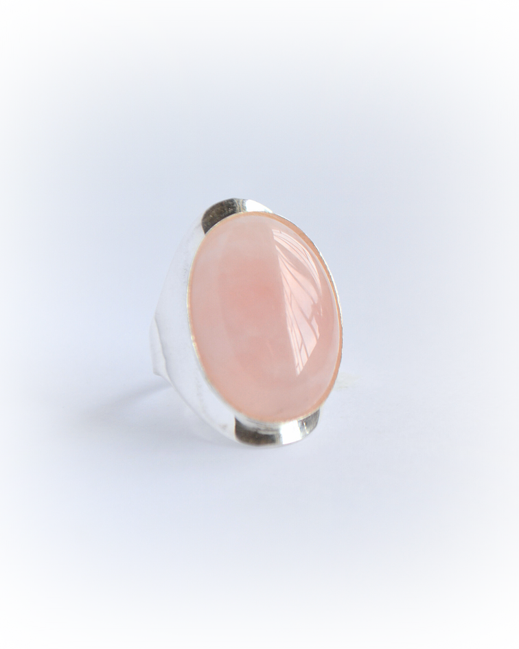 Anillo Maxi Cuarzo Rosa