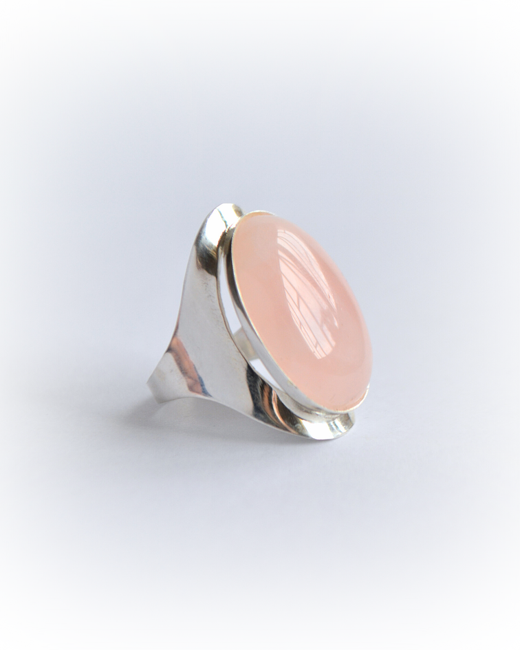 Anillo Maxi Cuarzo Rosa