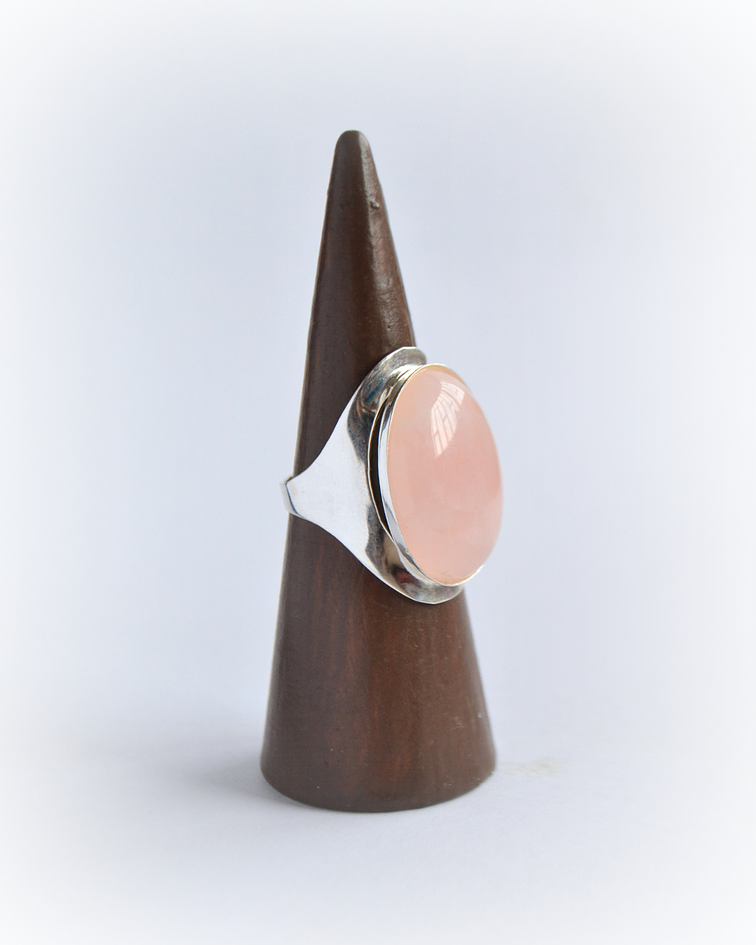 Anillo Maxi Cuarzo Rosa