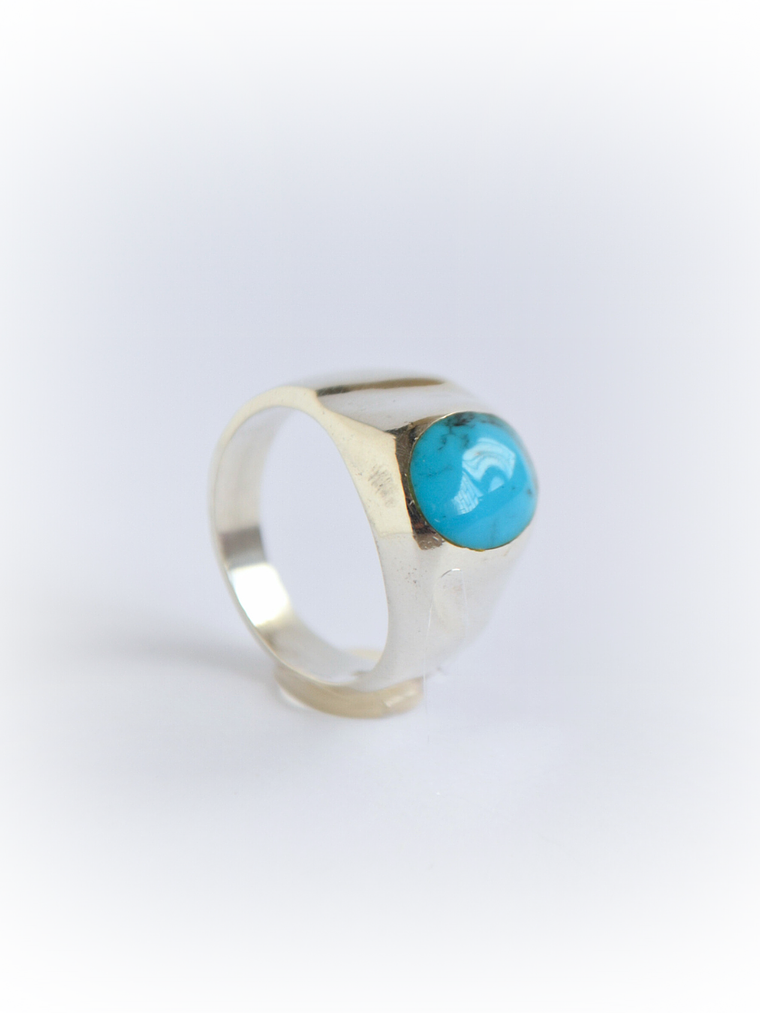 Anillo Sello Piedra Turquesa 2