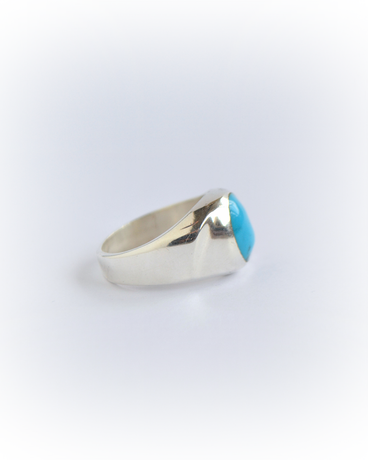 Anillo Sello Piedra Turquesa