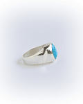 Anillo Sello Piedra Turquesa