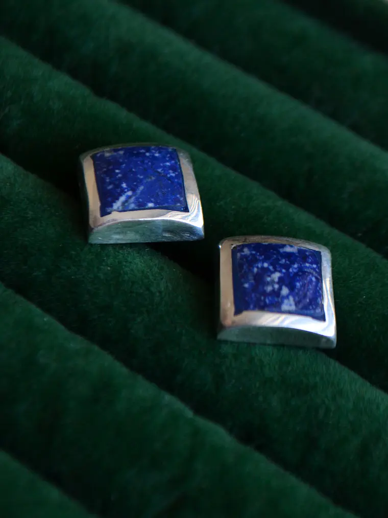 Aros Cielo Andino Lapislázuli - Hecho a mano 1