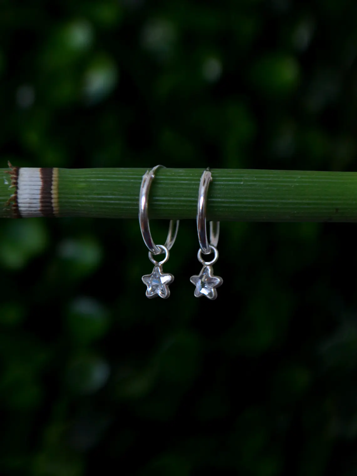 Argollas 12mm Estrellas Circón 1