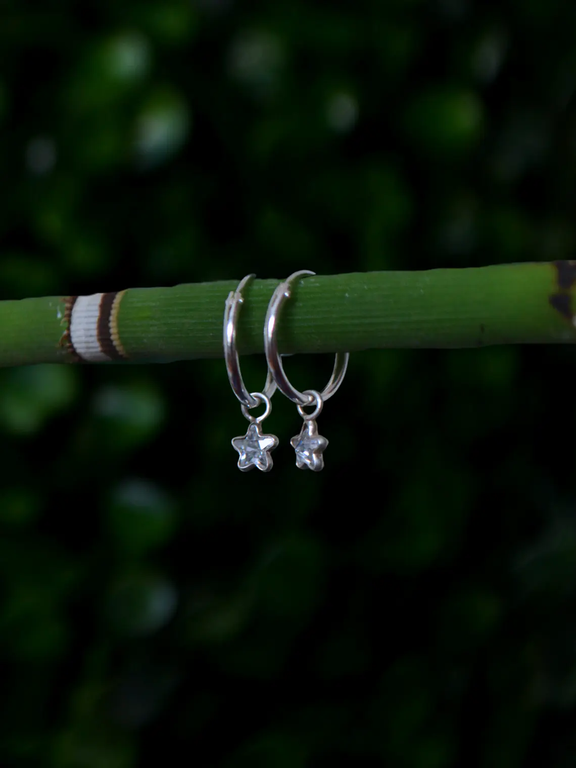 Argollas 12mm Estrellas Circón 2