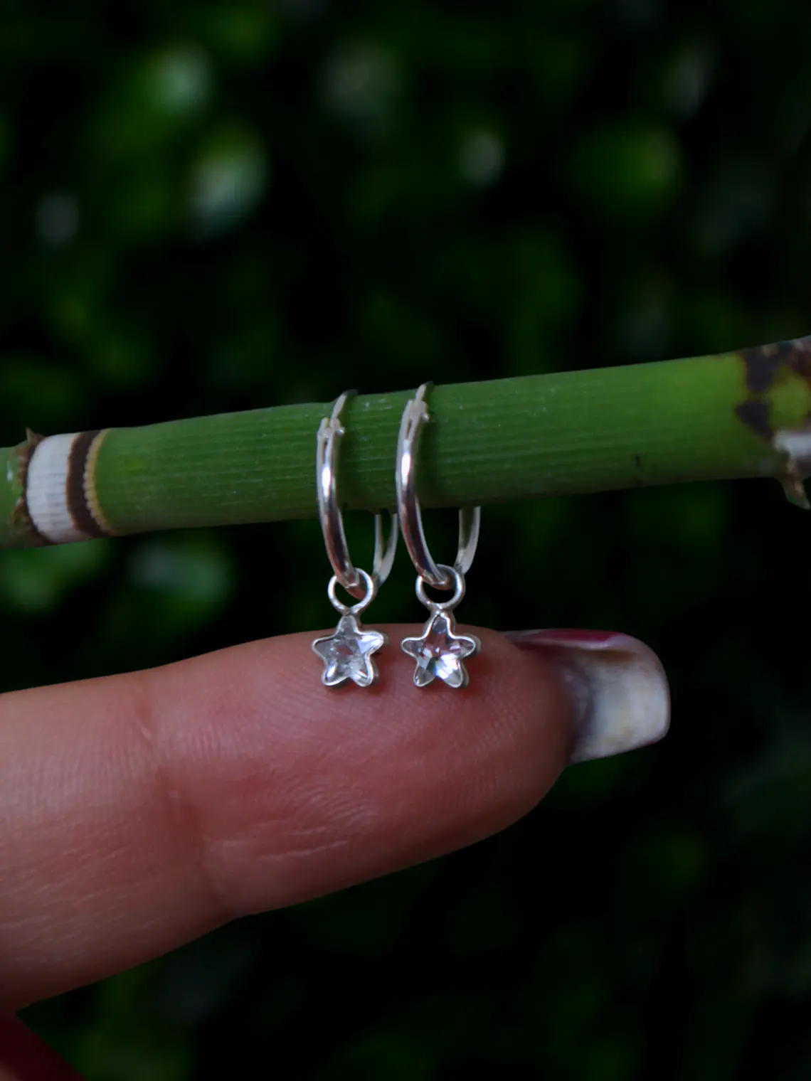 Argollas 12mm Estrellas Circón 3