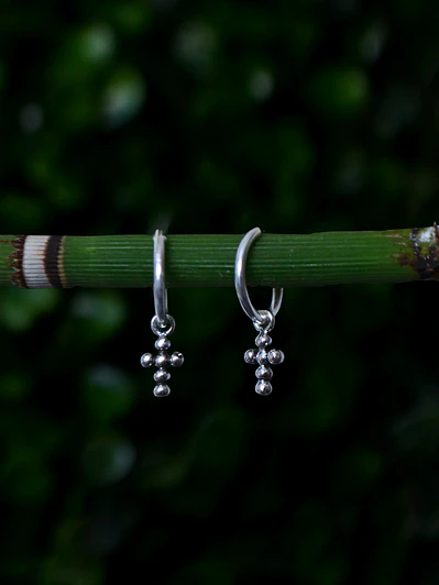 Argollas 12mm Cruz Esferas