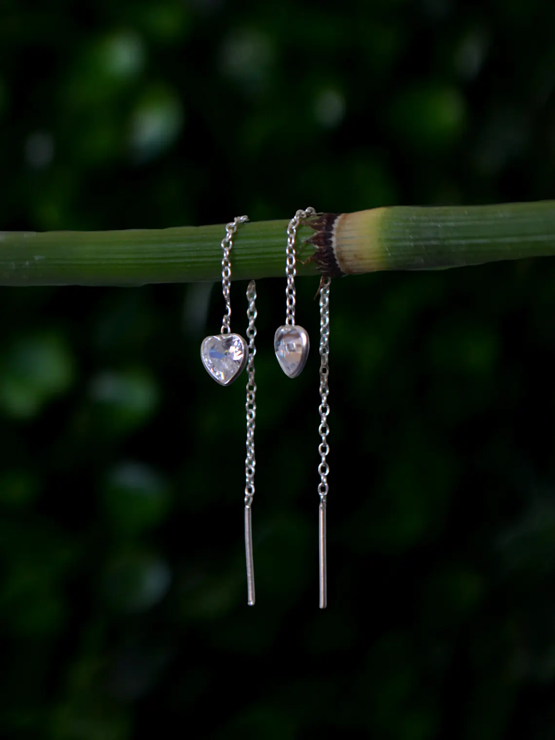 Aros Pasador Corazón Circón 3