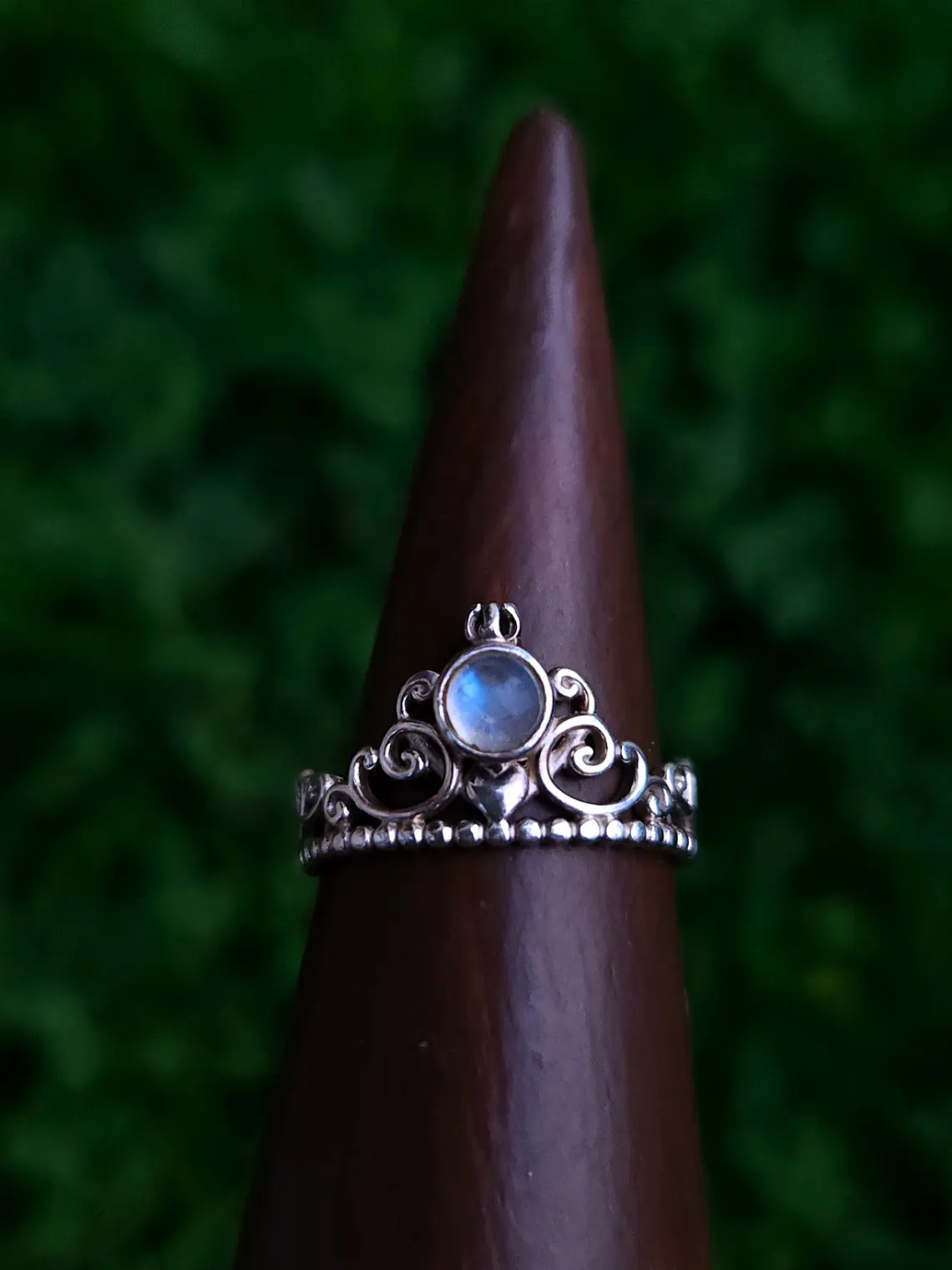Anillo Corona Piedra Luna 3