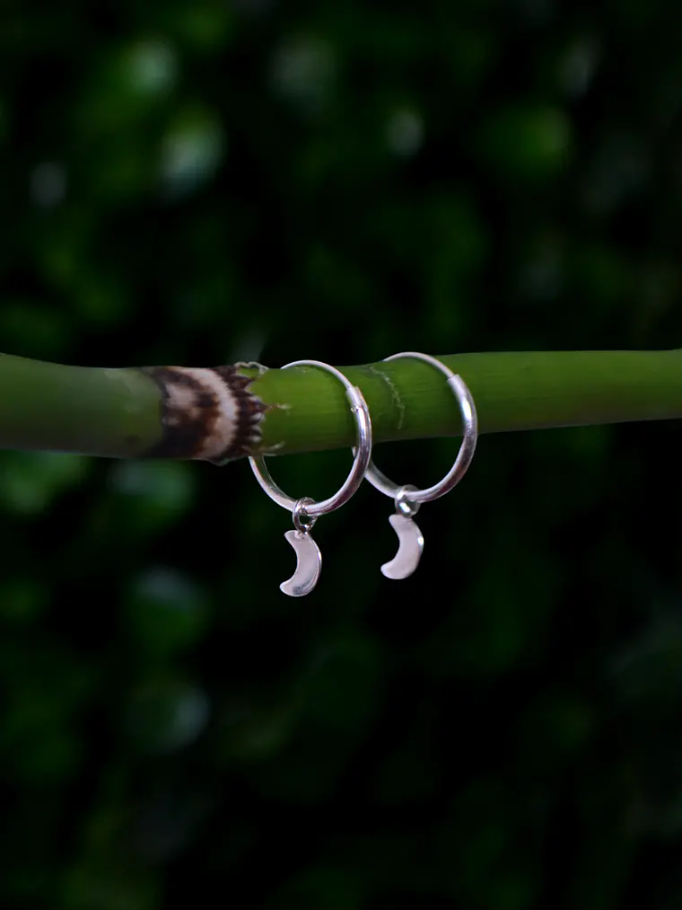 Argollas 12mm Luna Creciente  2