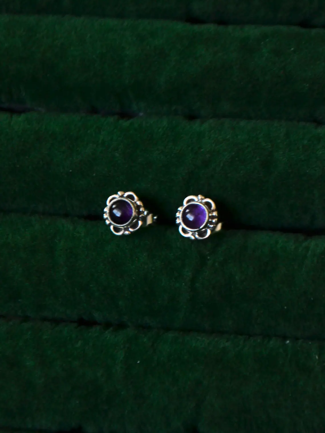 Aros Flor Amatista 1