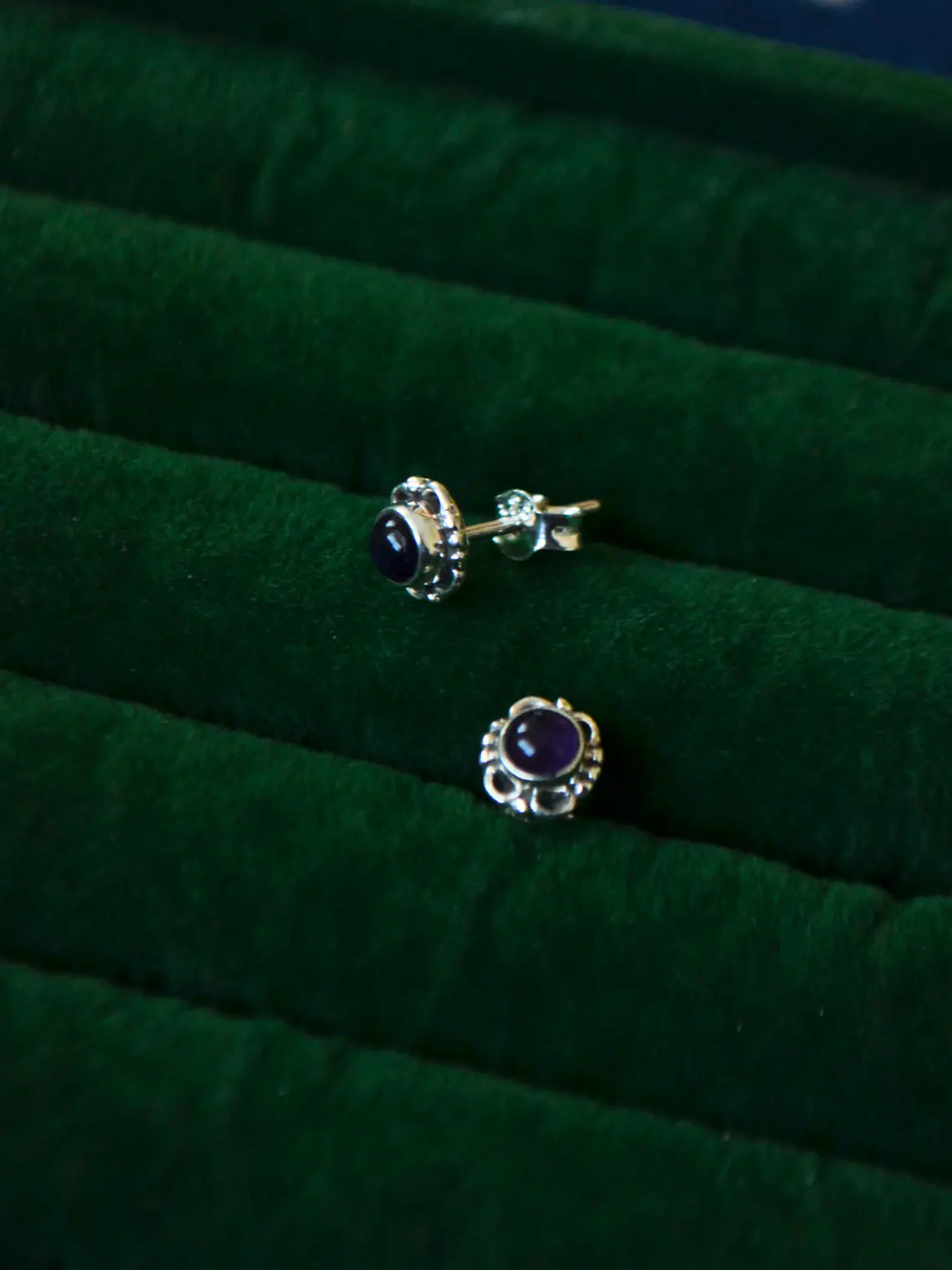 Aros Flor Amatista 2