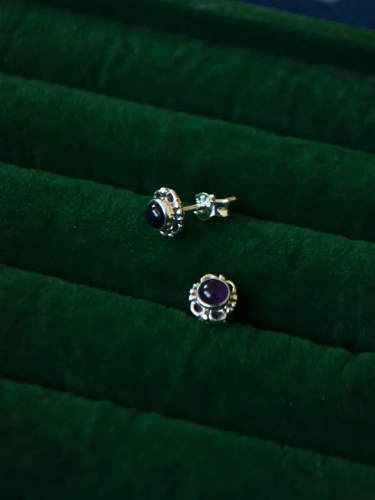 Aros Flor Amatista 2