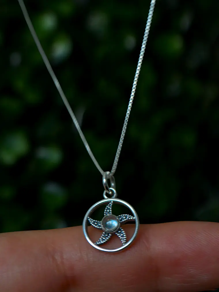 Colgante Estrella Marina Piedra Luna 3