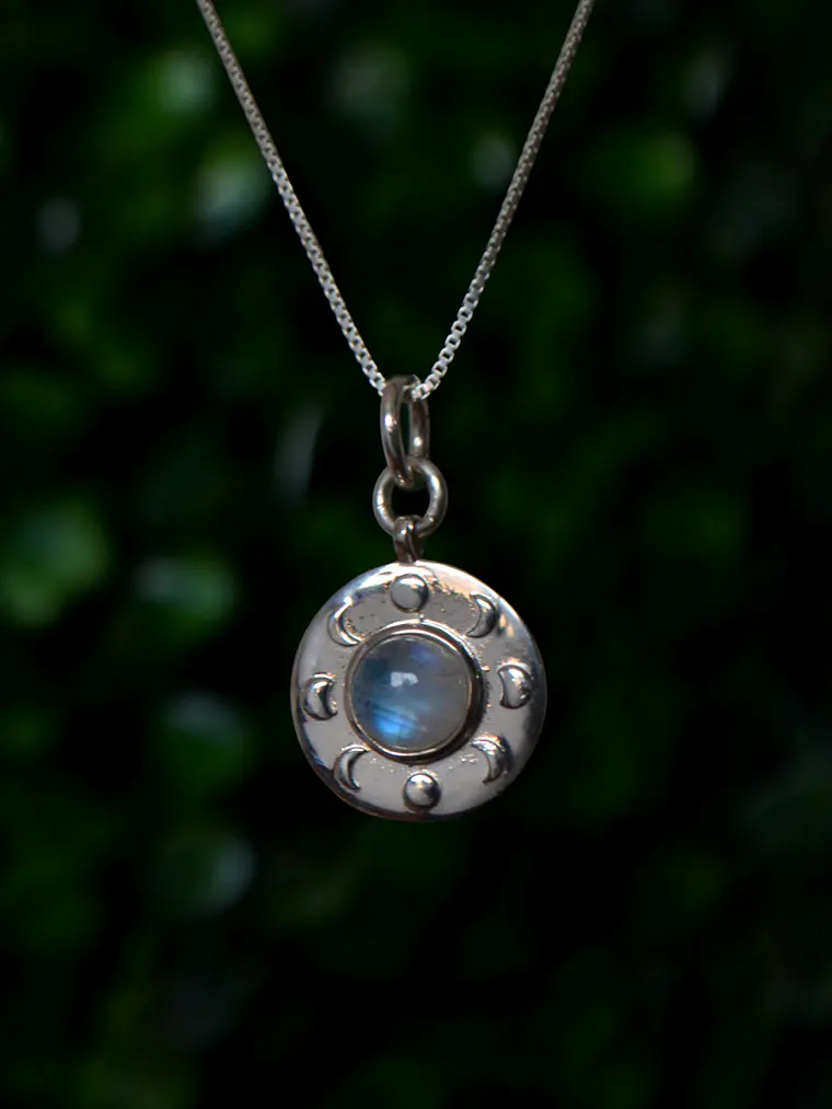 Colgante Fase Lunar Piedra Luna 1