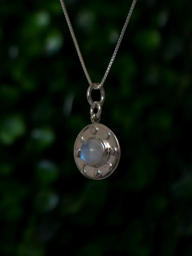 Colgante Fase Lunar Piedra Luna 2