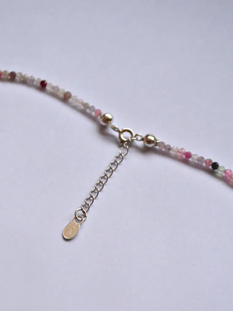 Collar Mostacillas Turmalina Rosa 4
