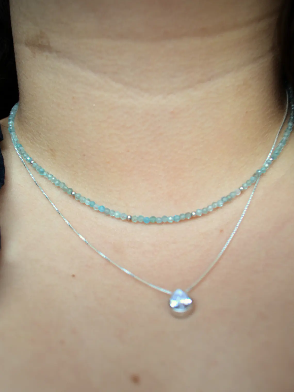 Collar Mostacillas Amazonita 1