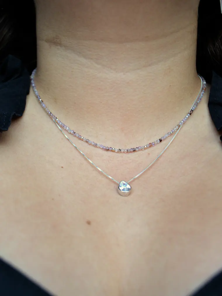 Collar Mostacillas Amatista 2