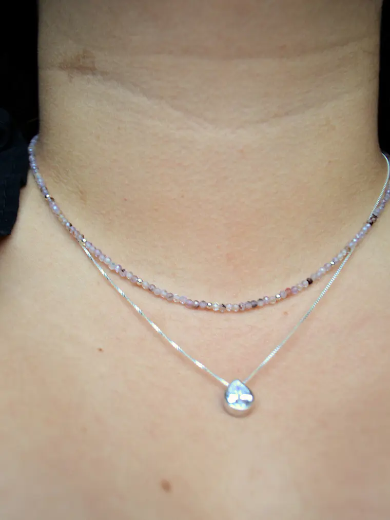 Collar Mostacillas Amatista 4