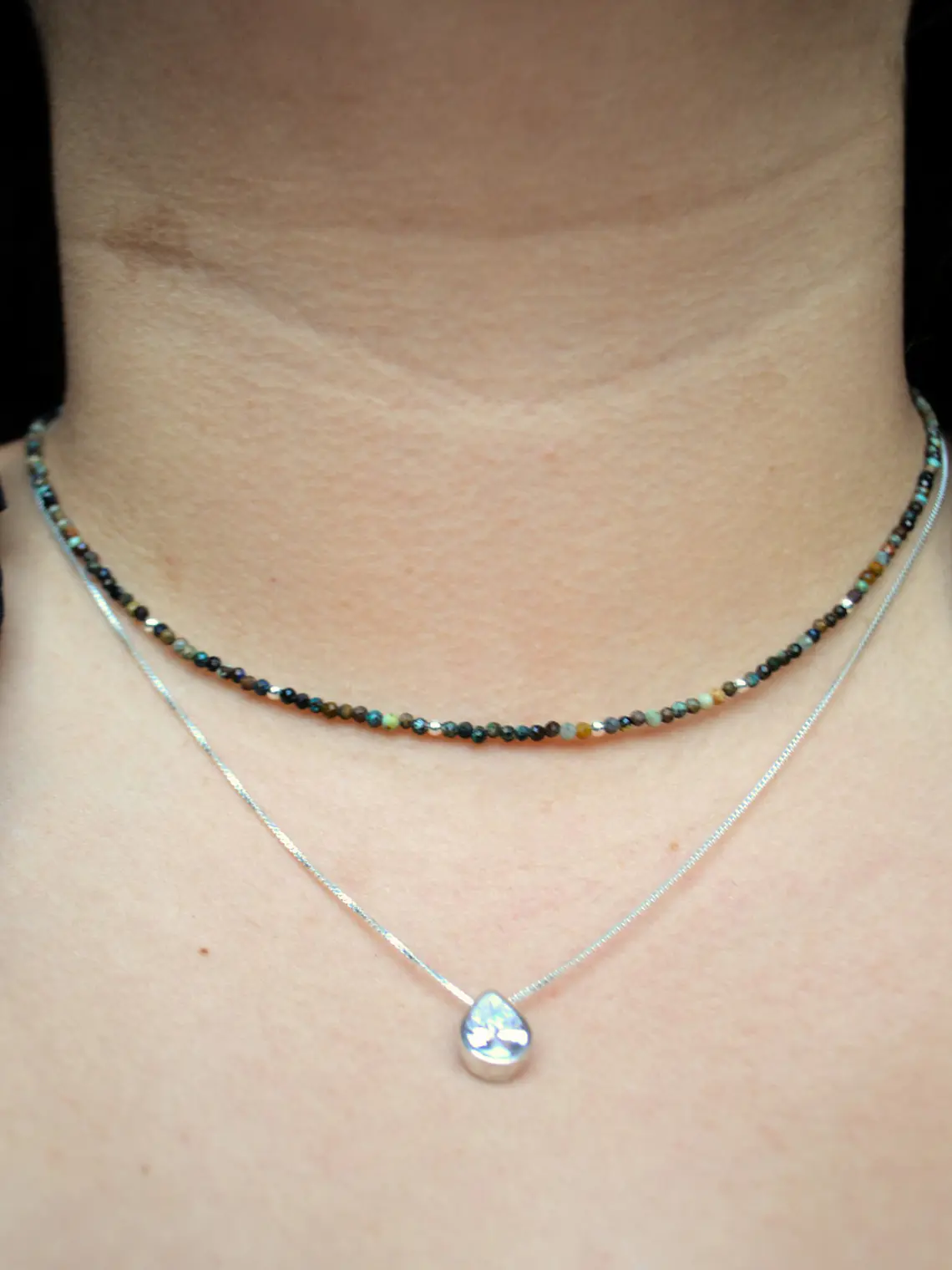 Collar Mostacillas Crisocola 1