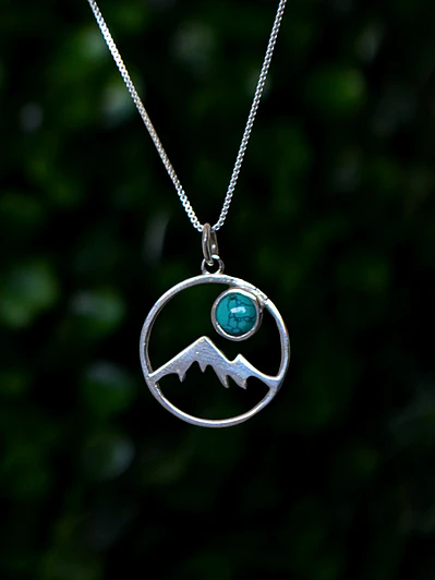 Colgante Montaña y Turquesa