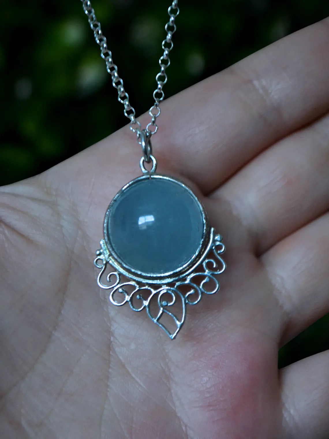Esfera Giratoria Aguamarina Mandala 2