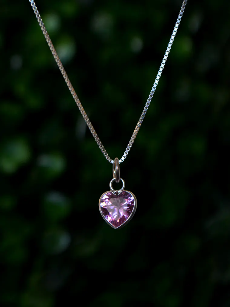 Colgante Punto de Luz Corazón Rosa 1