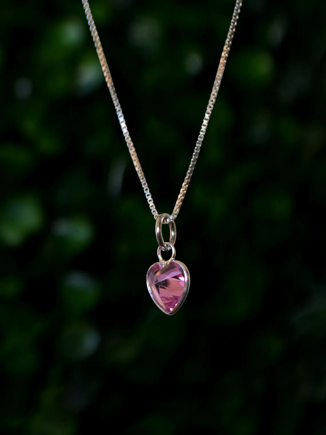 Colgante Punto de Luz Corazón Rosa 2