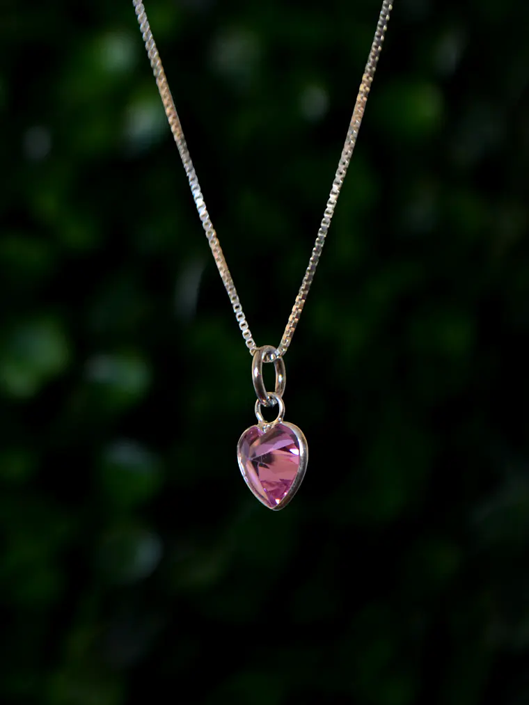 Colgante Punto de Luz Corazón Rosa 2
