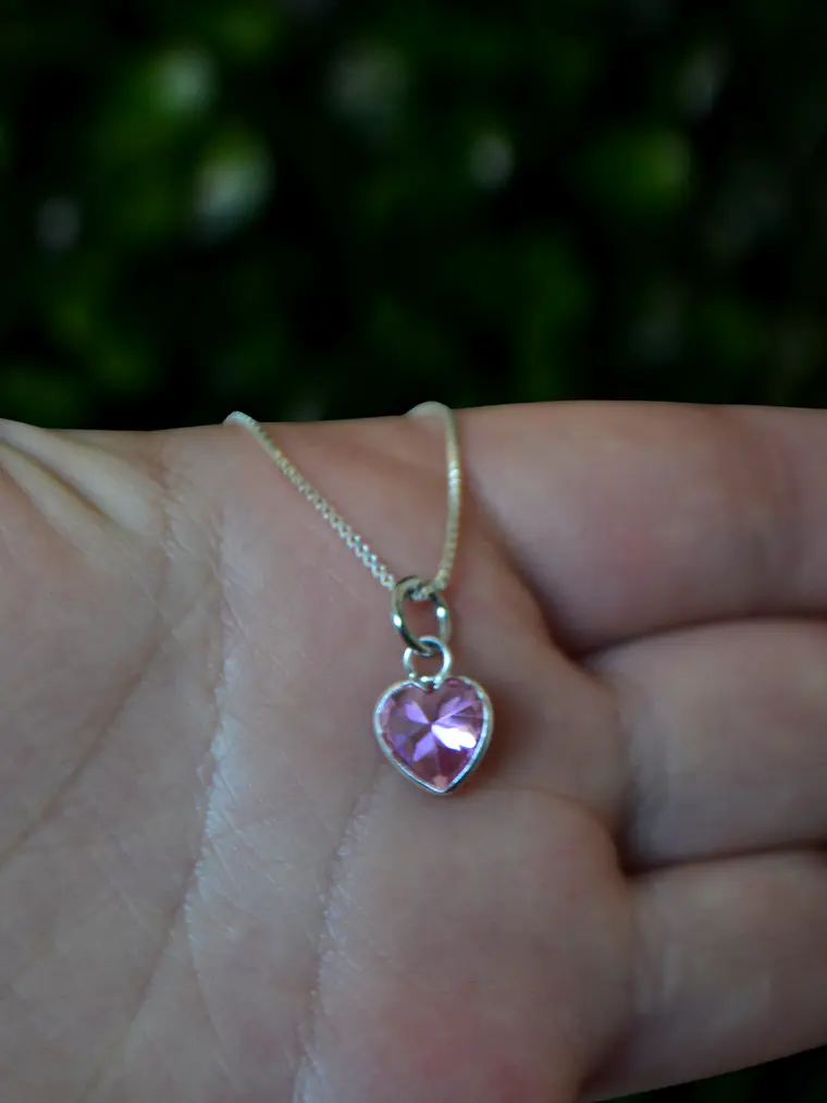 Colgante Punto de Luz Corazón Rosa 4