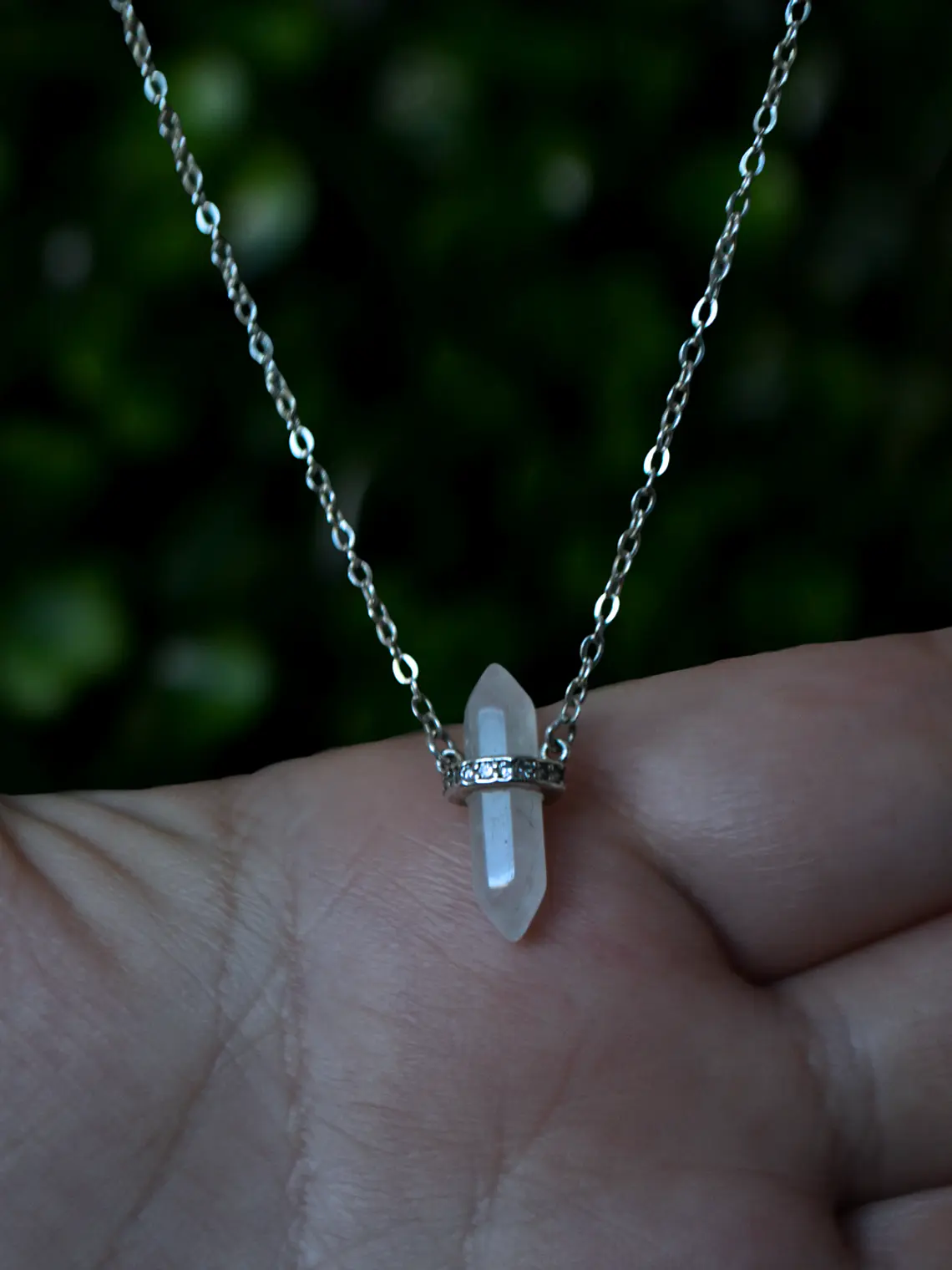 Collar Punta Cuarzo Cristal y Circones 2