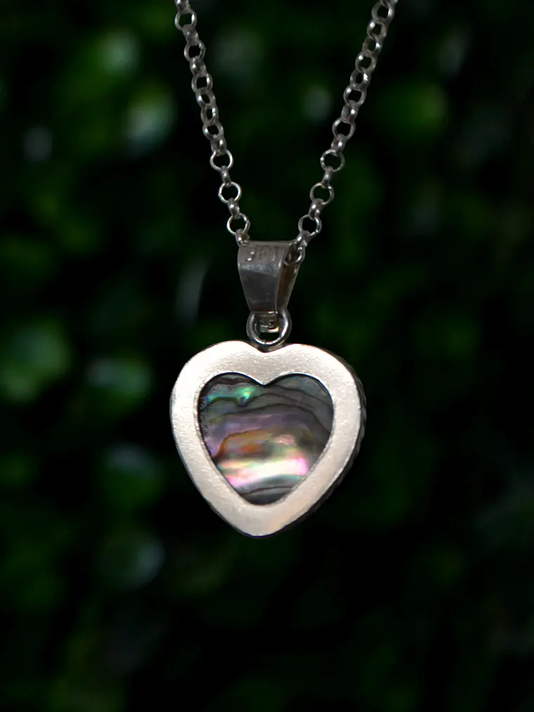 Colgante Corazón Mini Entorchado Abalone 3