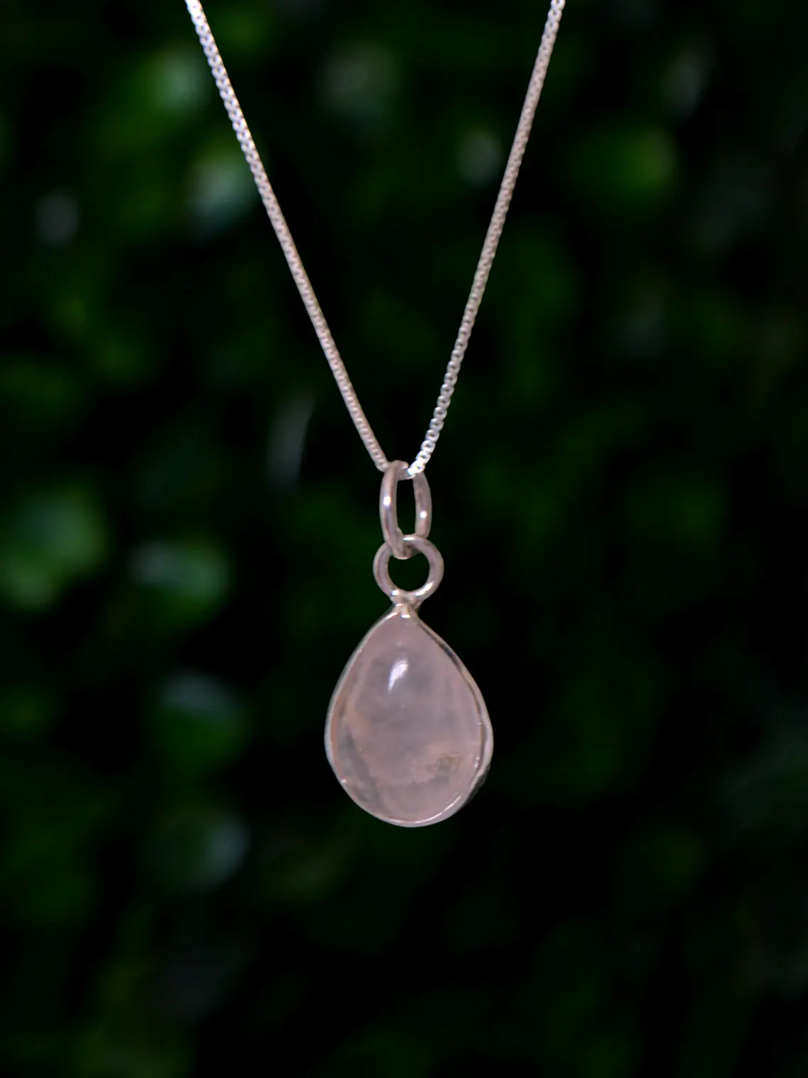 Colgante Gota Cuarzo Rosa 1