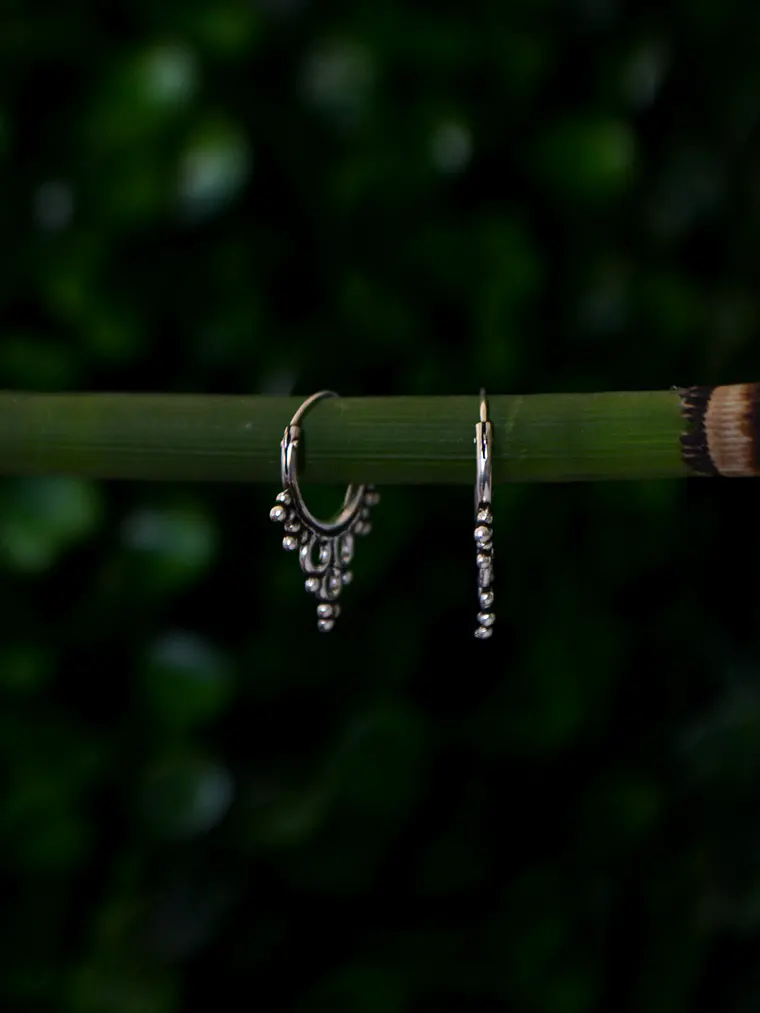 Argollas Tribal Gota 12×20mm 3