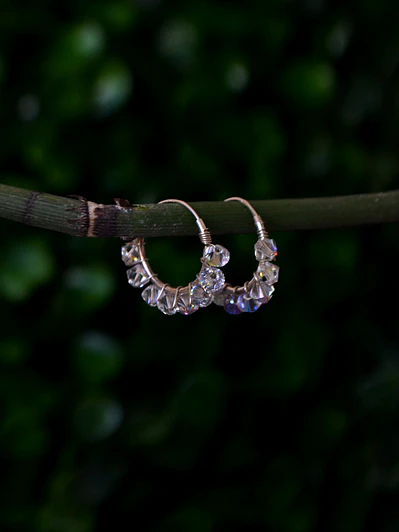 Argollas Cristal Tornasol 15mm