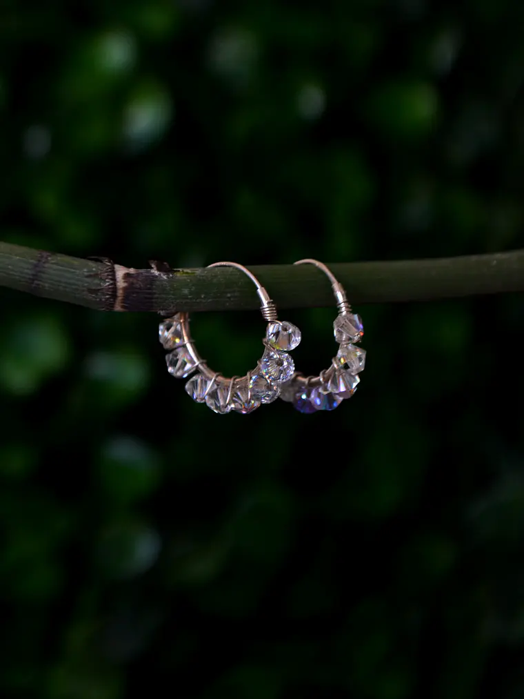 Argollas Cristal Tornasol 15mm 1