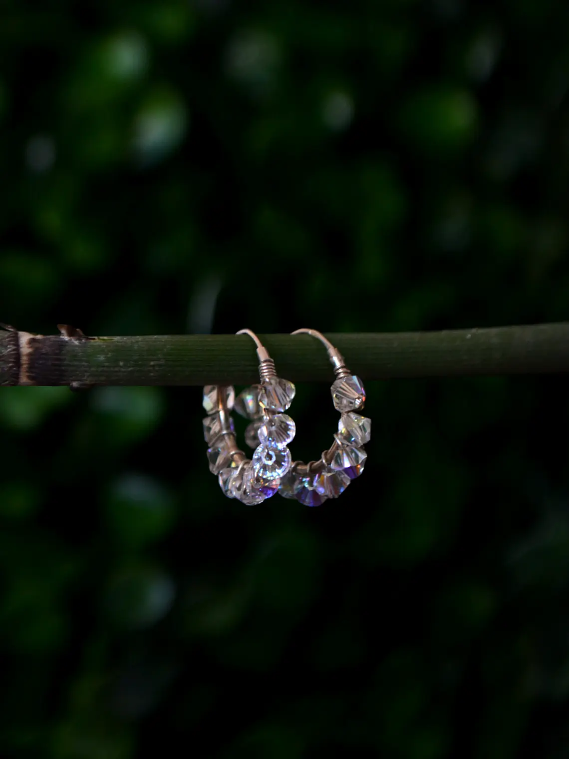 Argollas Cristal Tornasol 15mm 2