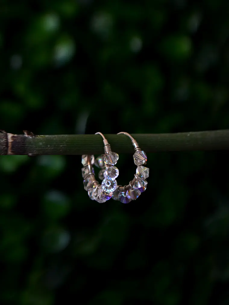 Argollas Cristal Tornasol 15mm 2