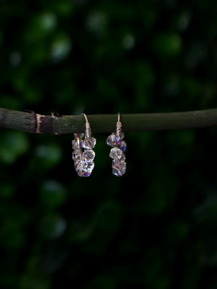 Argollas Cristal Tornasol 15mm 3