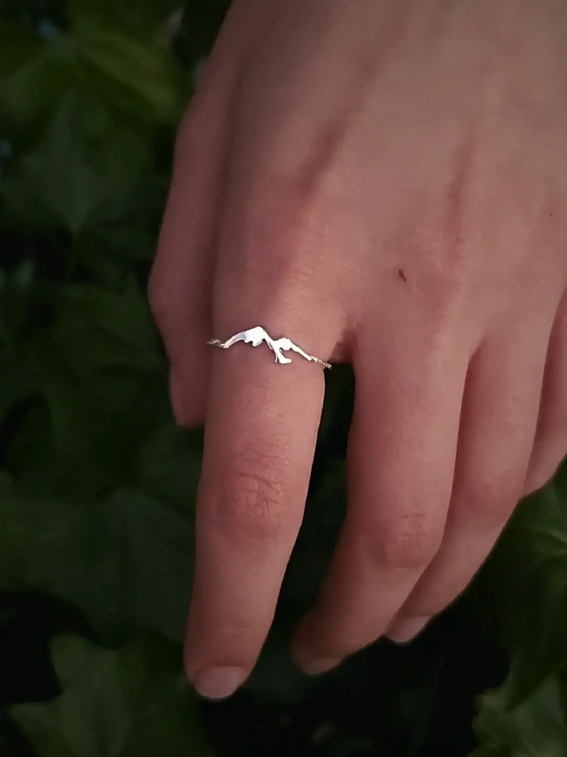 Anillo Montañas Plata 950 5