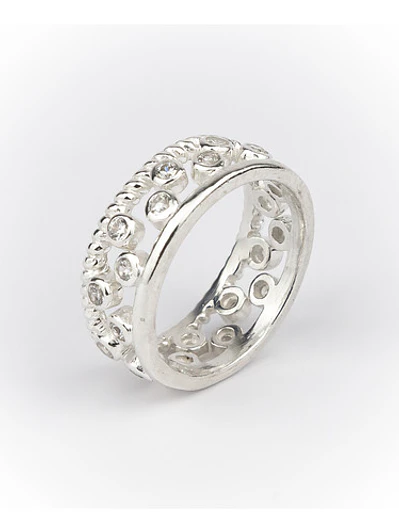 Set Anillos Apilables Topacio Blanco