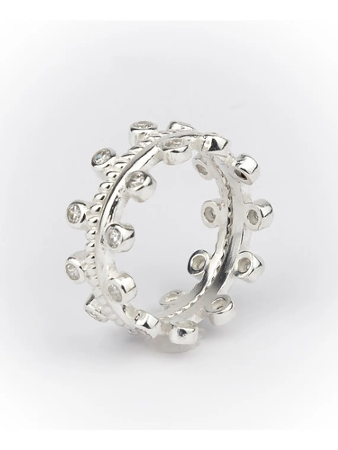 Set Anillos Apilables Topacio Blanco 2