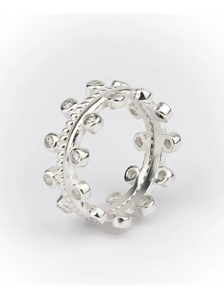 Set Anillos Apilables Topacio Blanco 2