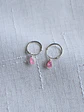 Argollas Gota Circón Rosa - Miniatura 2