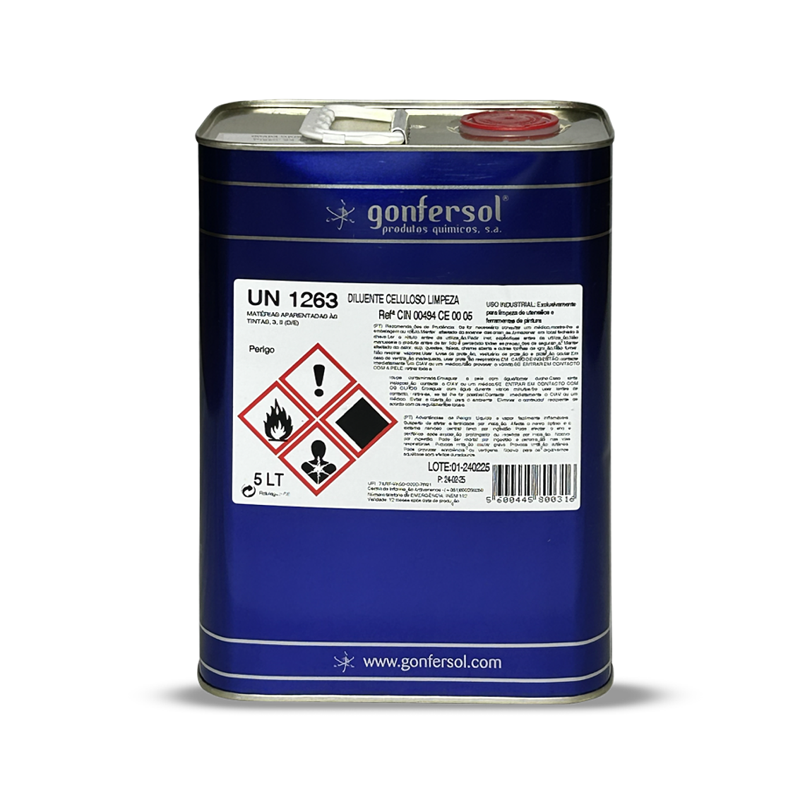 DILUENTE CELULOSO LIMPEZA UN 1263 - GONFERSOL  1