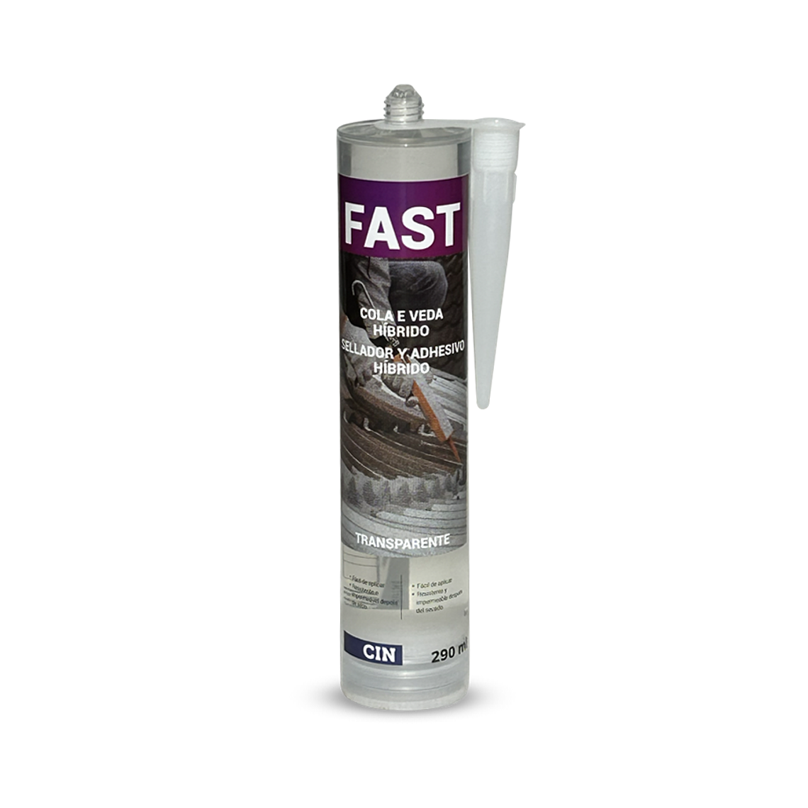 FAST COLA E VEDA HIBRIDO TRANSPARENTE - CIN 1