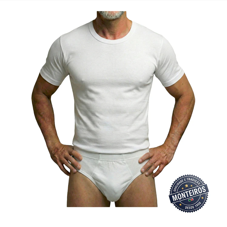 Camisola interior homem meia manga sem carda 1