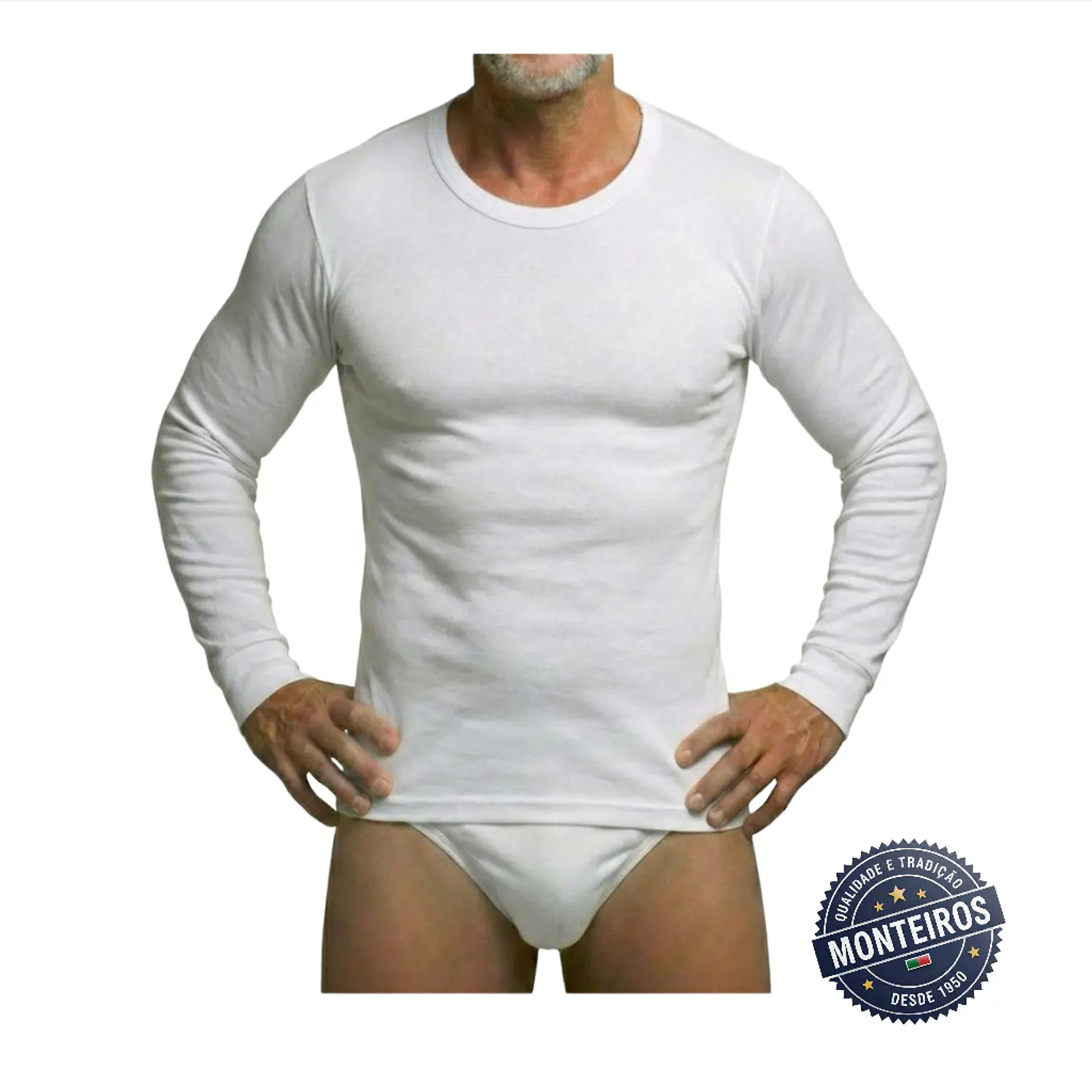 Camisola interior homem manga comprida sem carda 1